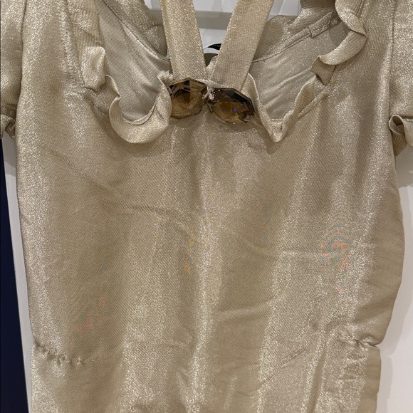 Thakoon Gold Ruffled Blouse - Picture 6 of 10